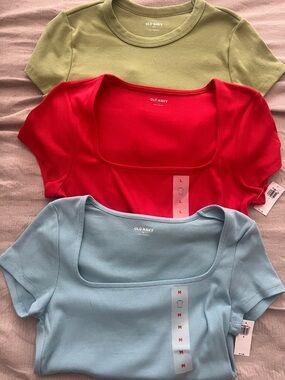 Old Navy Women's Scoop Neck Rib Knit Tops